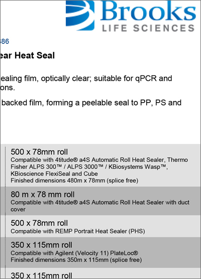 Clear Heat Seal数据表