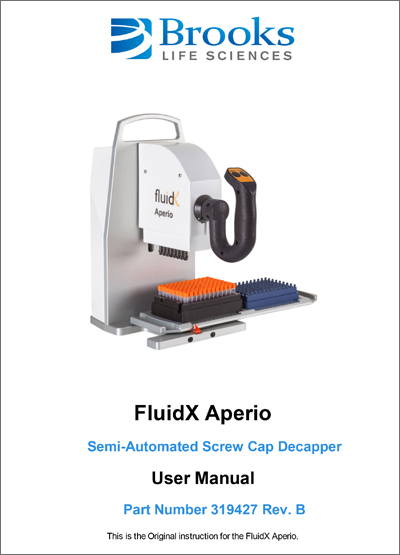 FluidX Aperio™ Manual