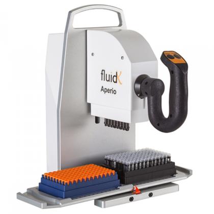 46-6501 | FluidX Aperio™8通道半自动旋盖管齿条拆盖器/旋盖器，用于FluidX 96格式的内螺纹管和齿条