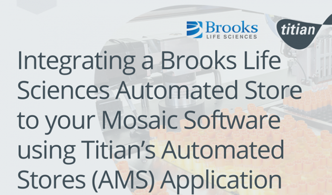 将Brooks Life S188宝金博手机网址ciances自动化商店整合到您的Mosaic软件中使用Titian的自动商店（AMS）应用程序