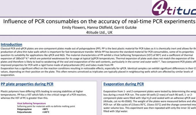 PCR耗材对Real-Time PCR实验准确性的影响