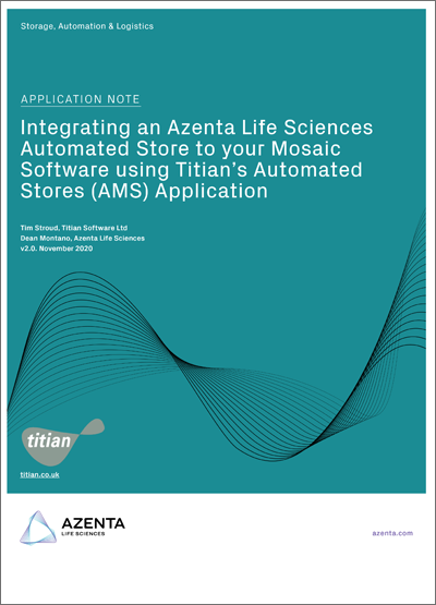 整合Azenta生命科学自动化存储Systems with Titian’s Mosaic Software