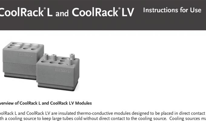 BioCision CoolRack L和CoolRack LV使用说明