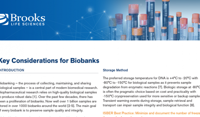 Biobanks的关键考虑因素